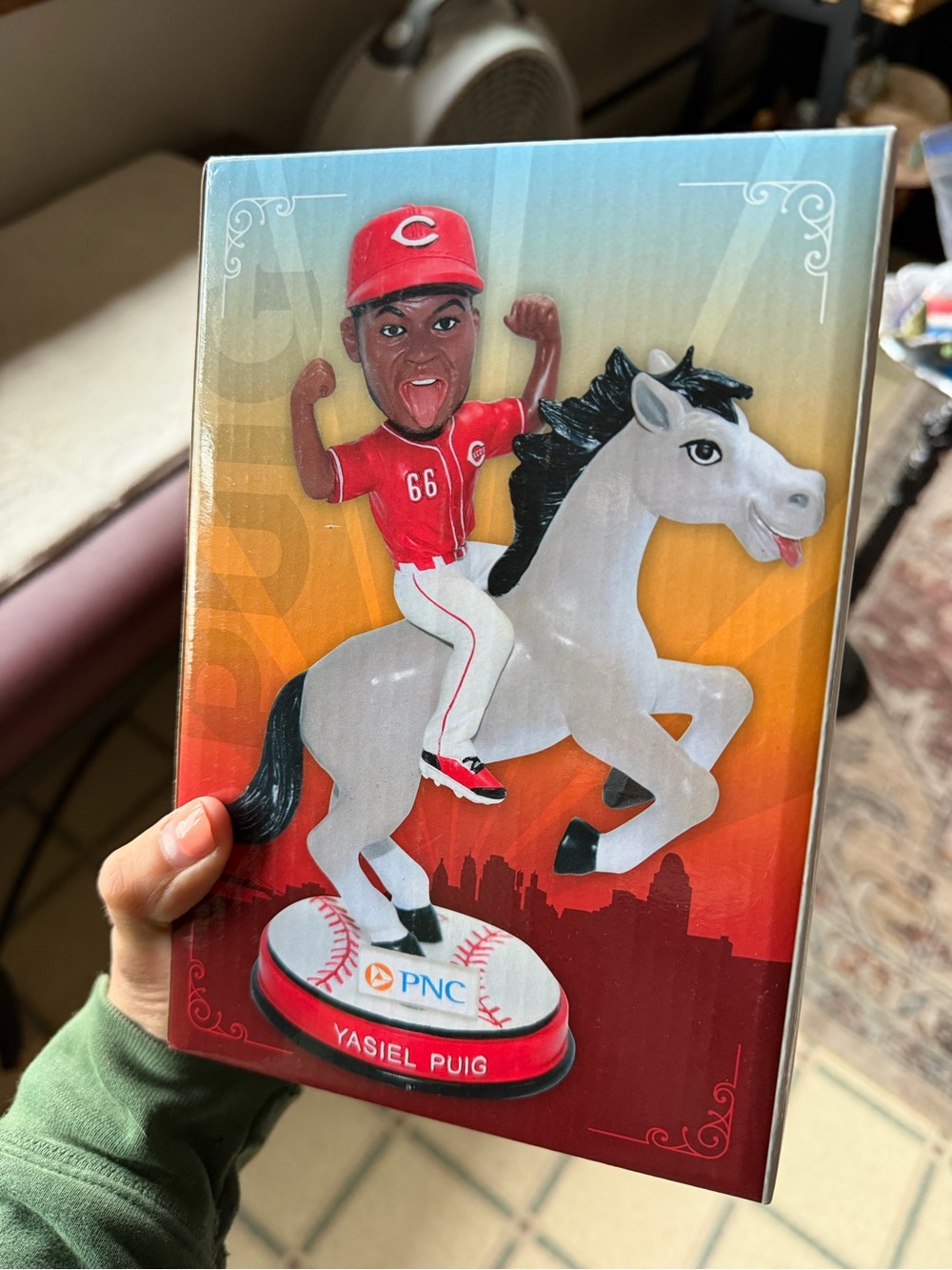 NIB Cincinnati Reds Yasiel Puig bobble head stadium exclusive 2019